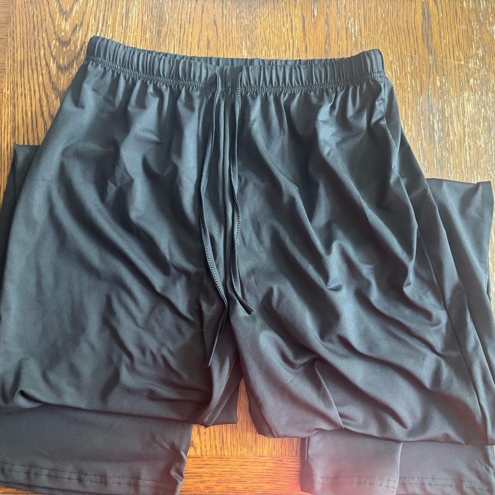 Black Athletic Long Pants